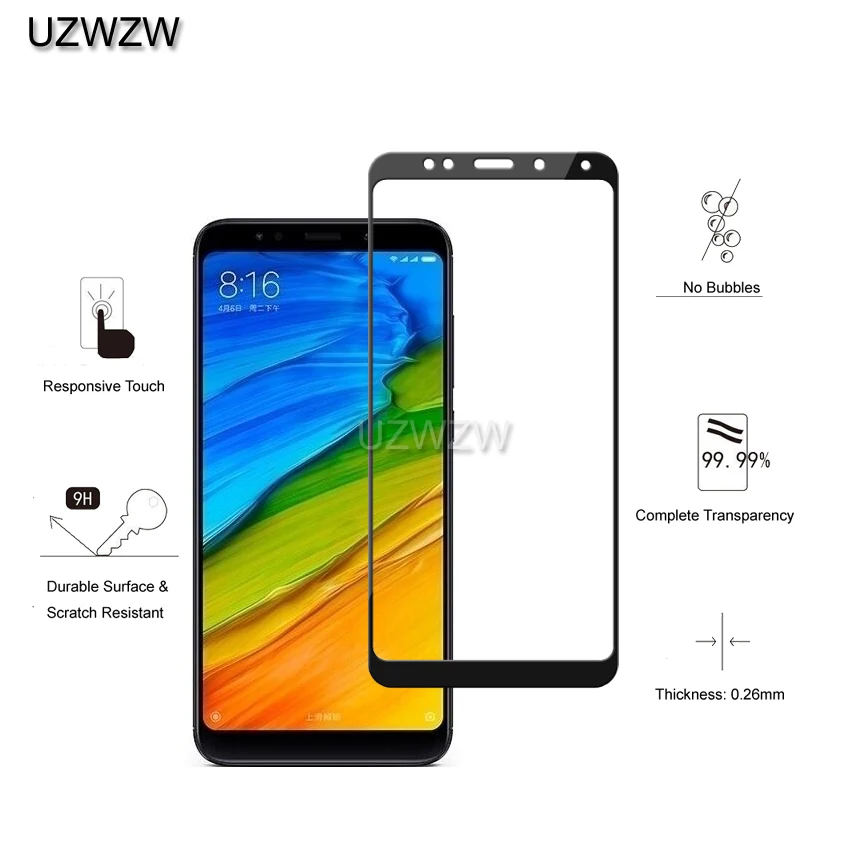 2 шт закаленное стекло для Xiaomi Redmi 5/Redmi 5 Plus Полное покрытие экрана защитное закаленное стекло для Xiaomi Redmi 5 Plus