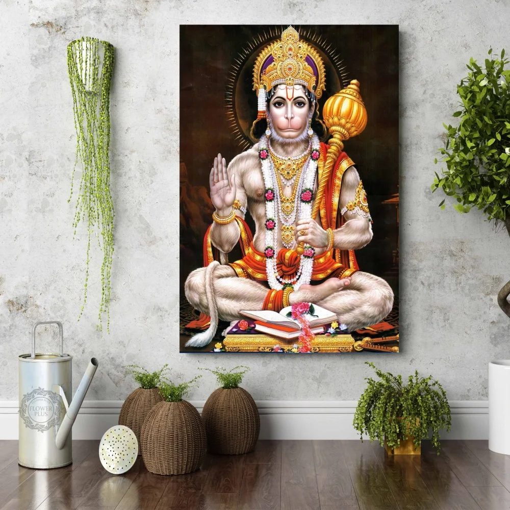 Hanuman God Balaji Bajrang картина маслом на холсте плакаты и принты скандинавские стены Искусство Картина гостиная куадро Декор