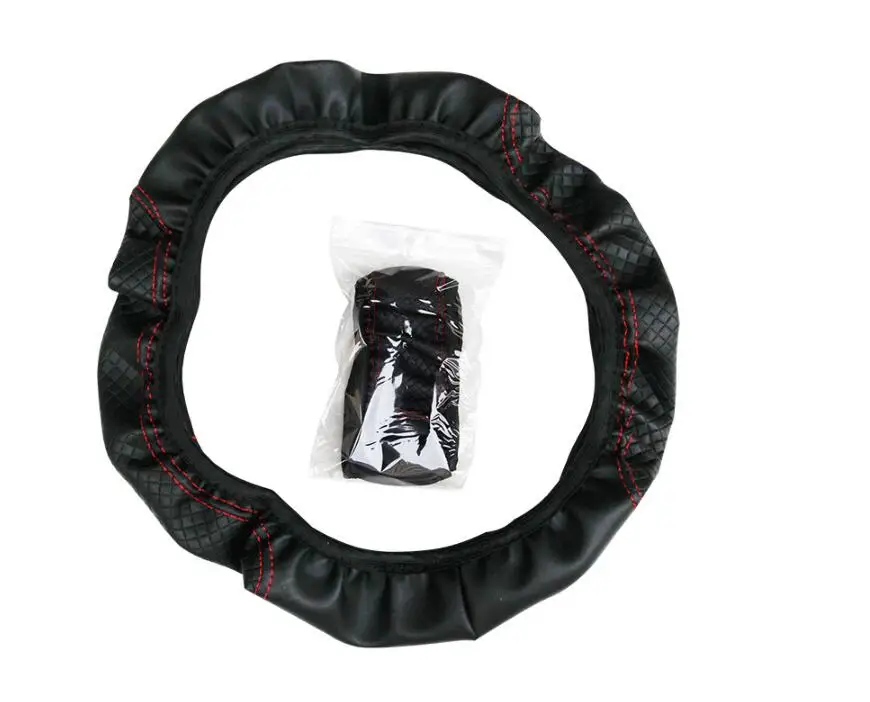 leather Steering Wheel Cover Car-styling for Nissan Qashqai Pulsar March 370Z Micra Juke Note Tiida Wingroad NV200 steering wheel cover