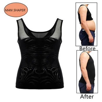 

FLORATA Men Body Sauna Vest Shaper Belly Control Slimming Shapewear Waist Trainer Underwear Corset Shaper Corrective Posture