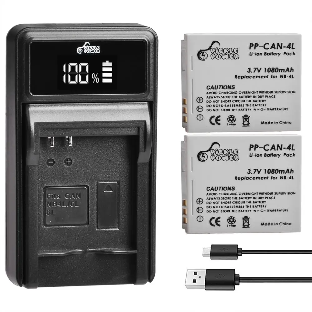 Nb-4L Nb4L Nb 4L Batteria E Led Di Caricabatteria Per Canon Digital Ixus 100 110 30 Is Ixy È I7 Elph 100 Hs Elph 300 Hs Elph 310