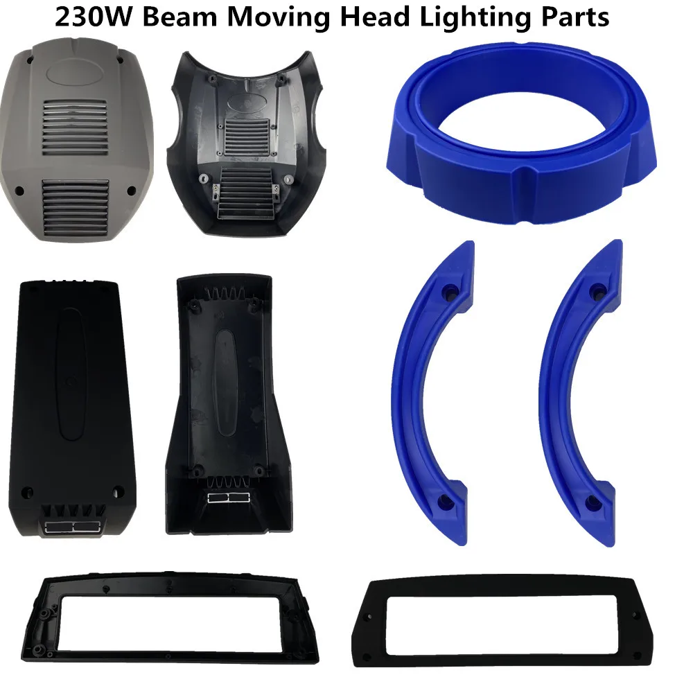 

Beam 200w 5r 230w 7r Moving Head Lighting Parts Cover Housing Arm Cover Housing Display Side Cover Handles and Head Ring