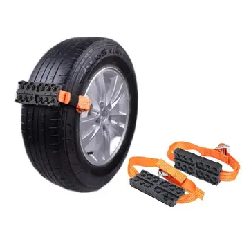 

2Pcs Car Snow Chain, Emergency Escape Board For Safe Driving On Ice/Snow/Mud Suitable For Car SUV Snow Mud Ground Anti Slip