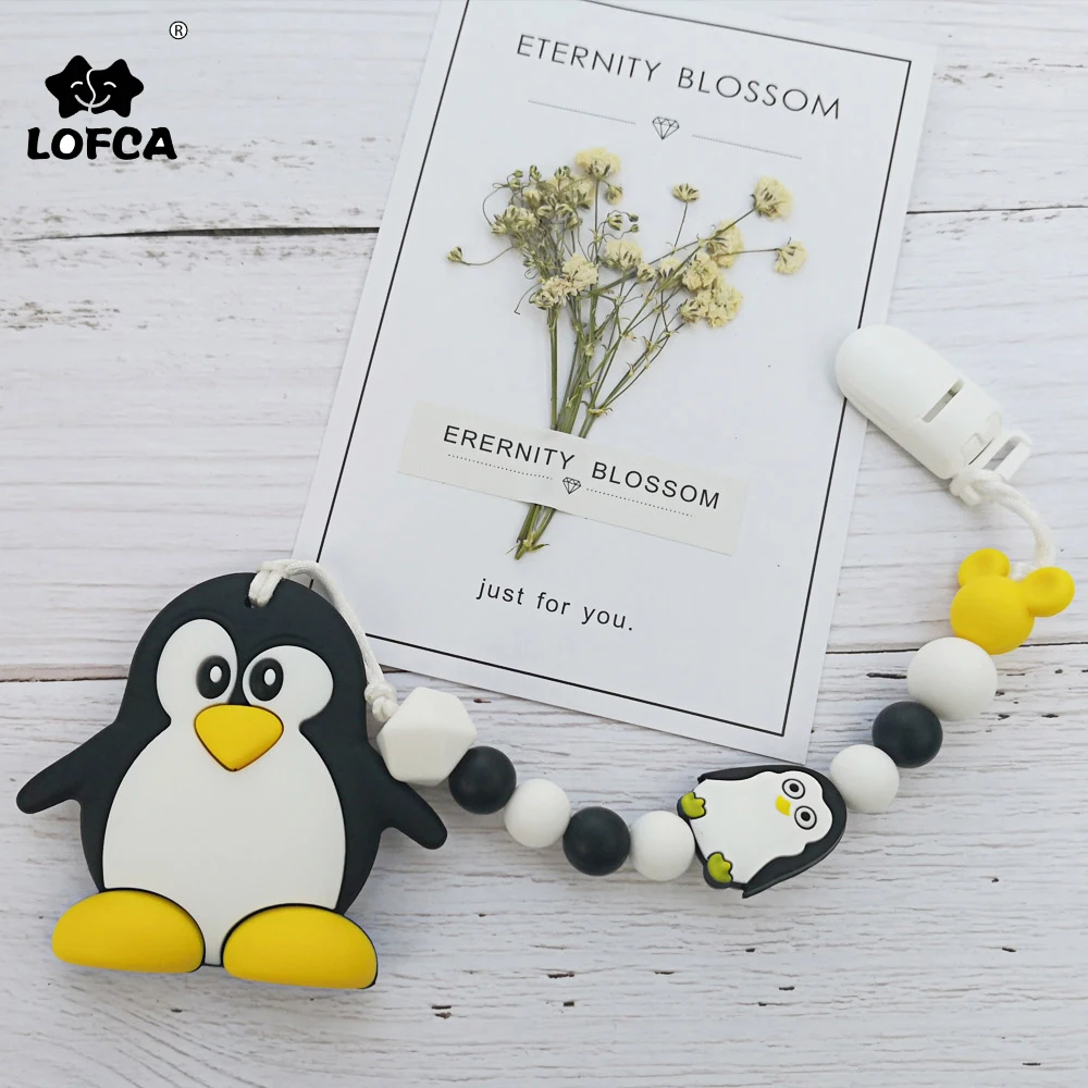 LOFCA Детские трофеи животных силиконовые Бусины Пищевой Пингвин детский грызунок