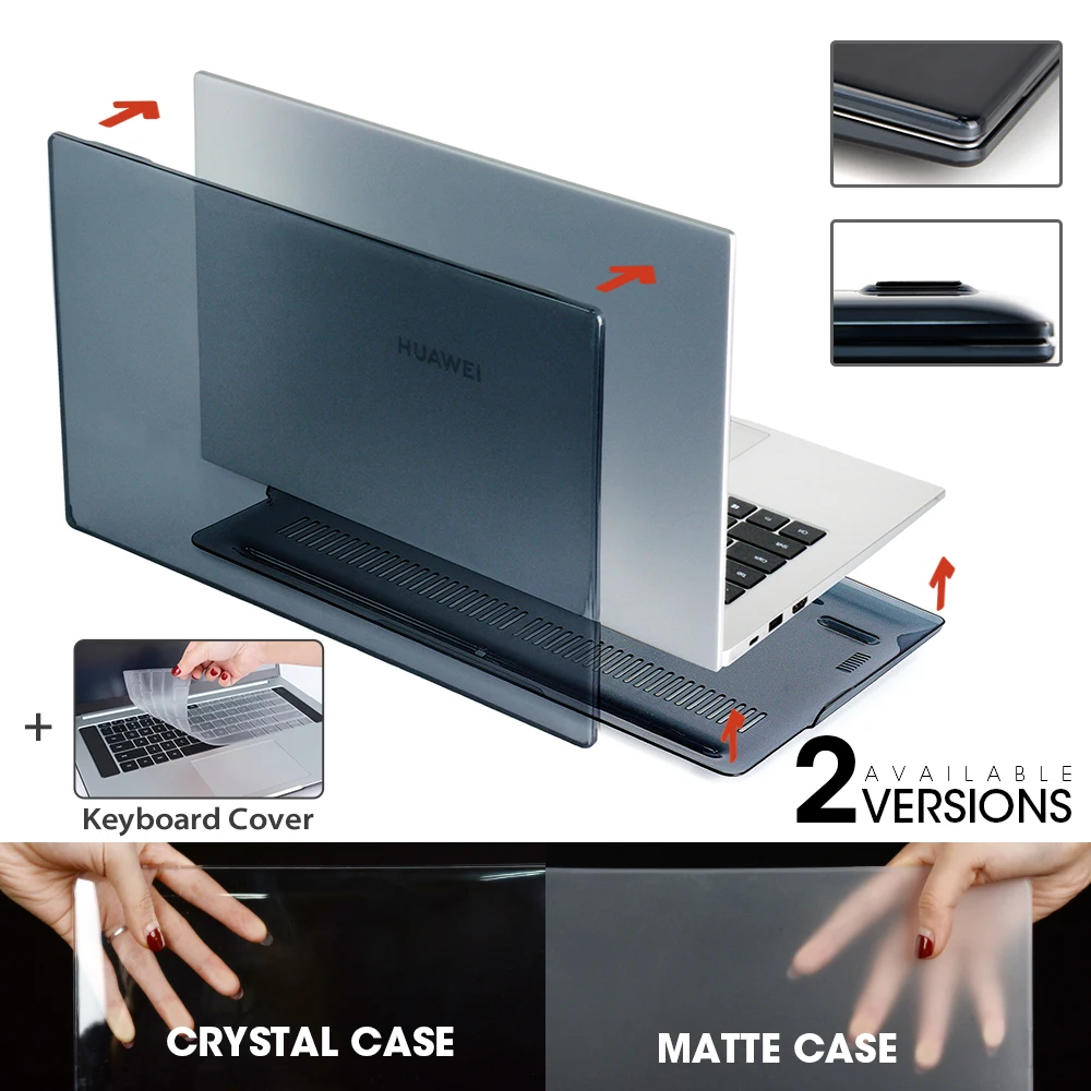 Чехол для ноутбука Huawei Matebook D14 D15 прозрачный матовый чехол сумка Magicbook Honor Mate book 13 14
