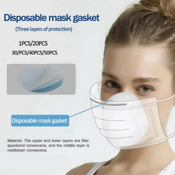 

1/20/30/40/50 pcs Disposable Face Filter Masks Replacement,Activated Breathing Pad,Cotton Breathing Protection Sheet Mask
