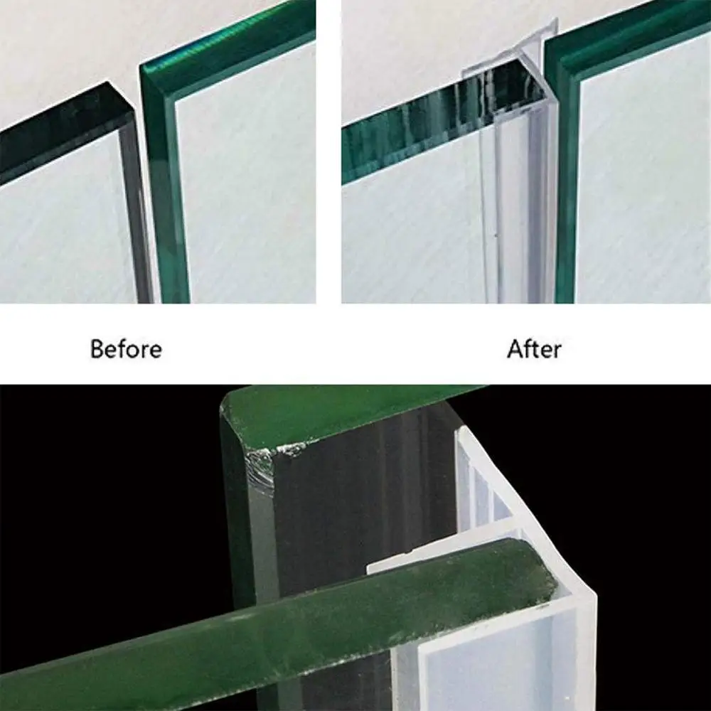 1 шт. 6 мм/10 мм F/U/H форма стеклянная дверная лента уплотнительное Силиконовое резиновое оконное уплотнение полосы