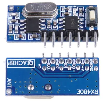 

433 MHz RF Code Learning Receiver Module 1527 Wireless Decoder 4 Output Channel For Remote Control