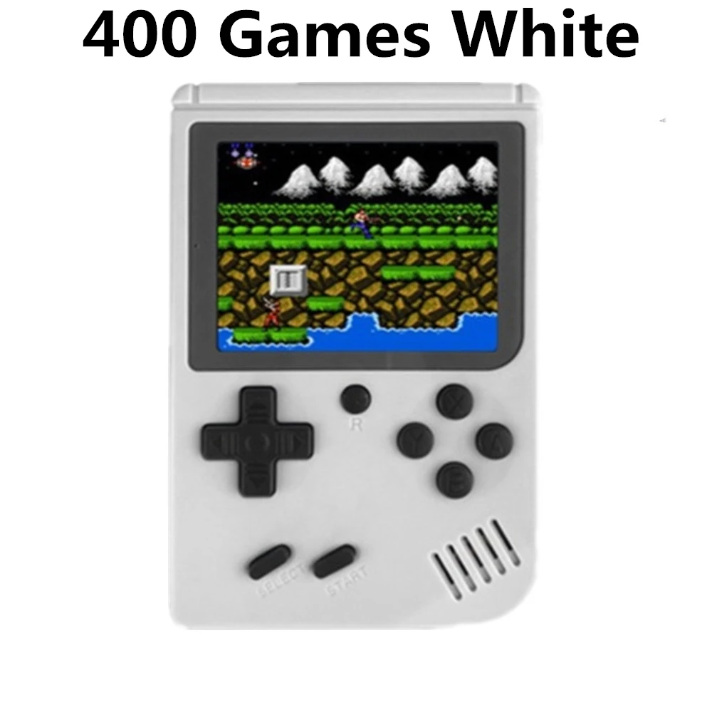 White 400 400 игры мини-игры мальчик Портативный Ретро ручной 8 бит дети ностальгические плееры видео консоль для детей Ностальгический GameBoy - Цвет: White 400