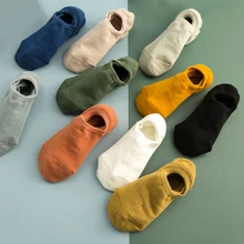 10 Pairs Summer Thin Breathable Mesh Invisible Socks Men' High Quality Soft Silicone Non-Slip Japanese Ccotton Short Socks