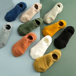 10 Pairs Summer Thin Breathable Mesh Invisible Socks Men' High Quality Soft Silicone Non-Slip Japanese Ccotton Short Socks