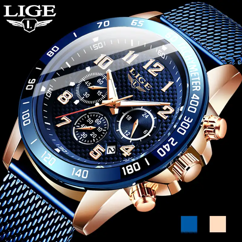 lige brand men's business watch