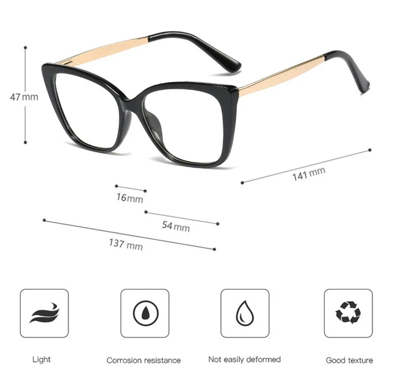 Винтажные очки оправа для женщин и мужчин Новые плоские зеркальные ретро в форме кошачьих глаз женские очки оптические компьютерные прозрачные очки Feminino