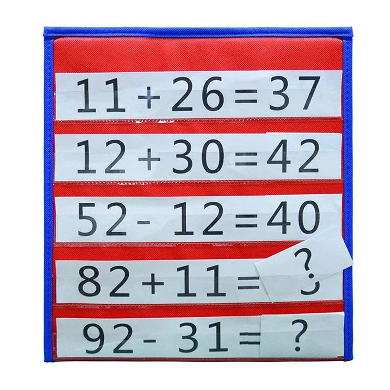 

Desktop Pocket Chart Teaching Double-sided Self-standing Foladble for Classroom FEA889