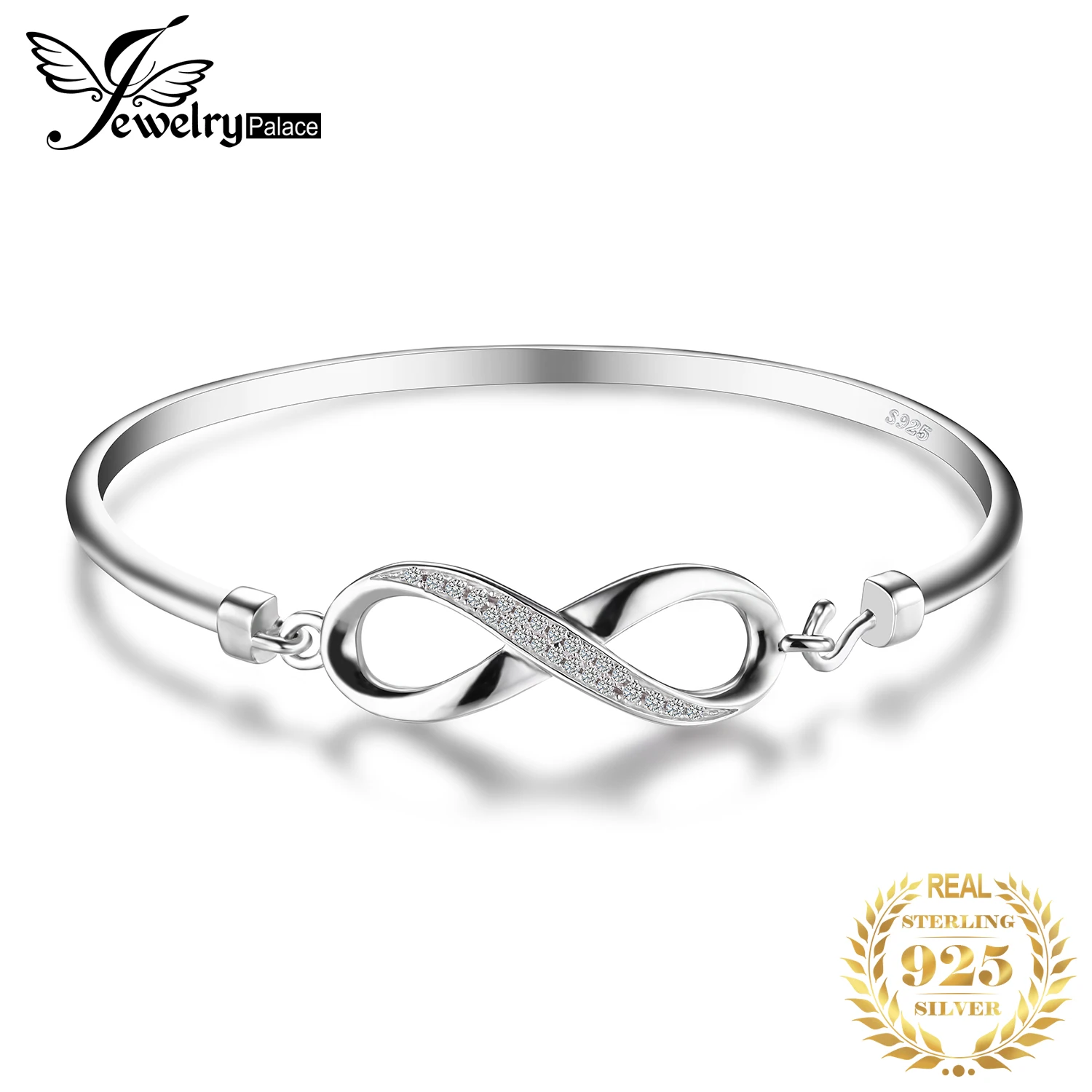 JewelryPalace Forever Love Бесконечность CZ браслет Браслеты для Для женщин Аутентичные 925