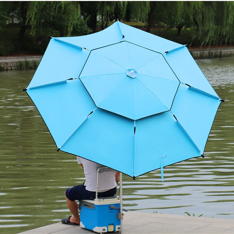 Sombrilla de solar plegable para exteriores, sombrilla impermeable de 2,4 M para playa, acampada, pesca y Anti UV, impermeable|Refugio para el sol| - AliExpress