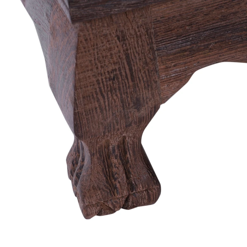 Rectangular Tiger Feet Mahogany Sculpture Buddha Statue Crafts Decoration Base Rectangular Solid Wood Stone Base
