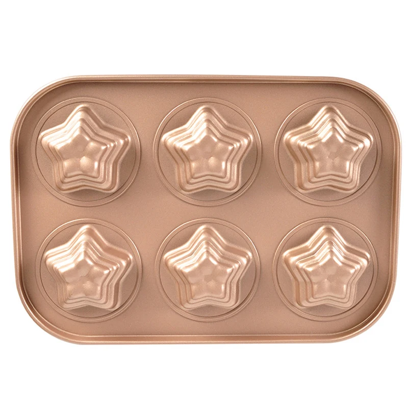 

1Pcs Pentagonal Star Shape Carbon Steel Baking Bakeware Homemade Party Chocolate Pastry Pan Mousse Dessert Baking Tools