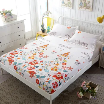 

Printing Pastoral bedding set bedspread home textiles cozy soft bed sheets mattress protector single cover 180*200 bed topper