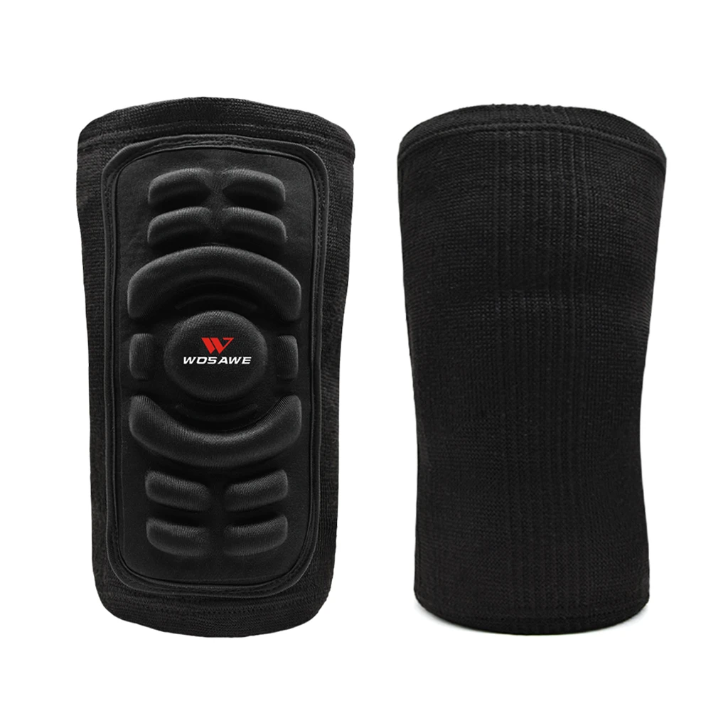 Sports Knee Compression Sleeve Padded Support Brace Knee Pads Safety Protector for Ski Basketball Skateboard Motorcycle Cycling
