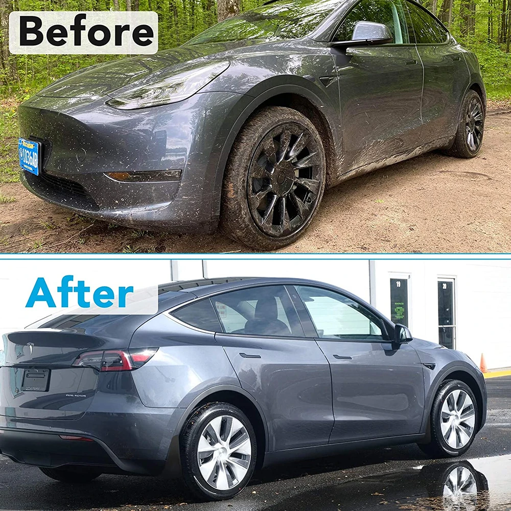 4x pour Tesla Model Y 2022 2021 couverture bavettes garde-boue garde-boue  garde-boue garde-boue garde-boue voiture protéger avant roue arrière  accessoires - AliExpress