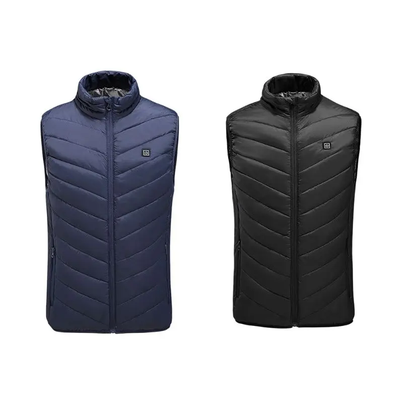 1 PC Outdoor Men Electric Heated Vest USB Heating Sleeveless Vest Winter Thermal Coat