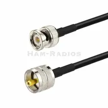 YiNiTone 20 дюймов/50 см BNC Женский UHF штекер PL259 PL-259 Разъем RF косичка Соединительный кабель RG58