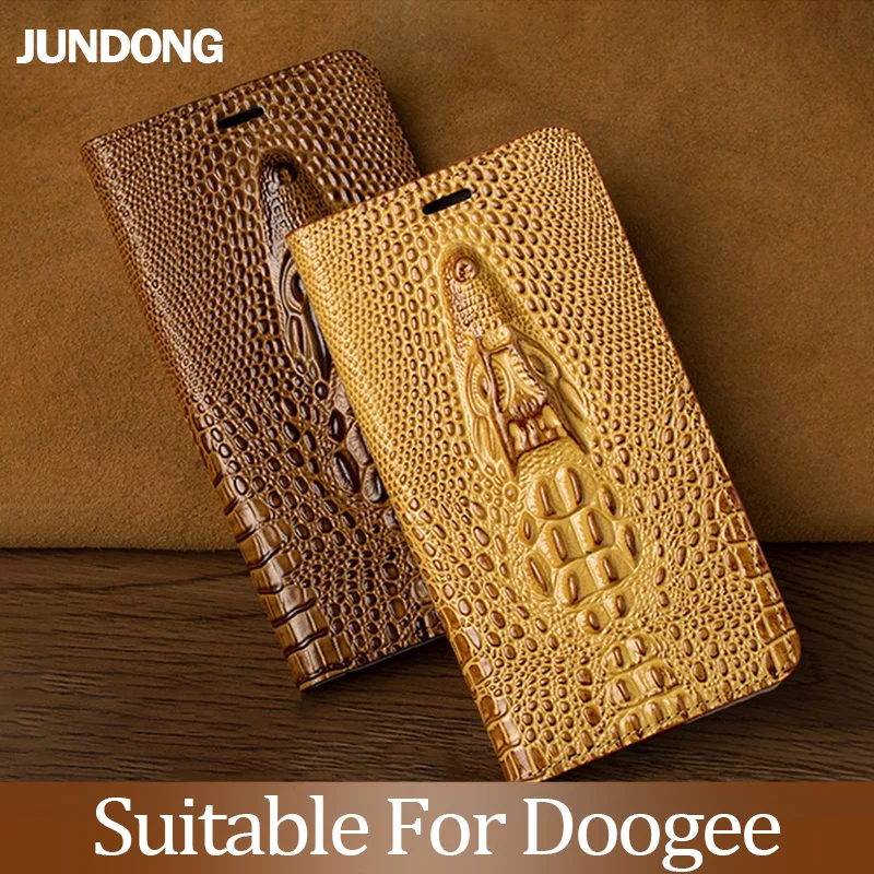 

For Doogee X3 X9 X20 X10 X30 X50 X5 Max Mix Mix 2 BL5000 BL7000 BL12000 Pro Case Cowhide Luxury Dragon Head Flip Cover