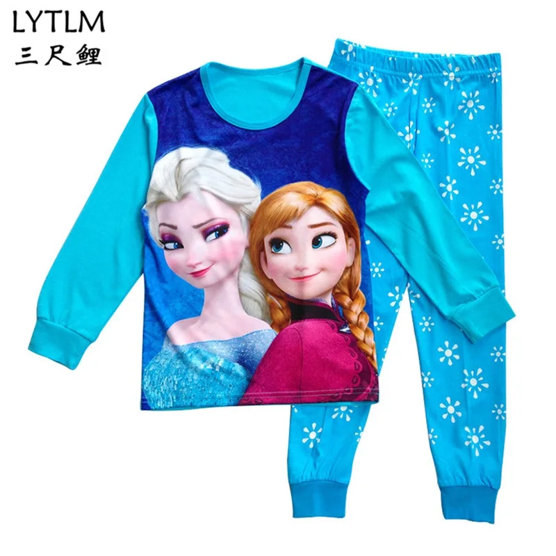 LYTLM/комплект одинаковых пижам для девочек и сестер; Детские повседневные пижамы с героями мультфильмов для мальчиков; пижама с длинными рукавами; ночная рубашка
