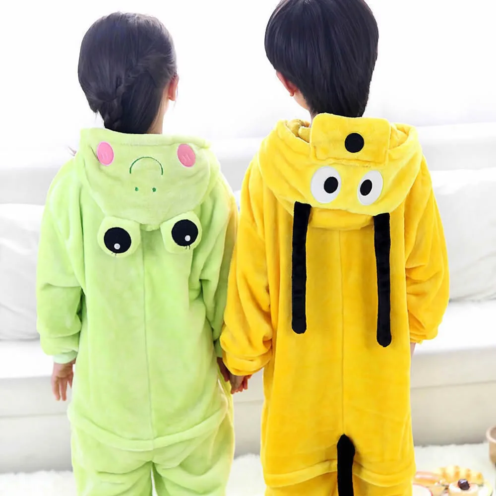 Children Kigurumi Costume Pyjama Pajamas frog dog Pyjamas For Baby Girls Boy Sleepwear Animal Anime Onesie Kids кигуруми для