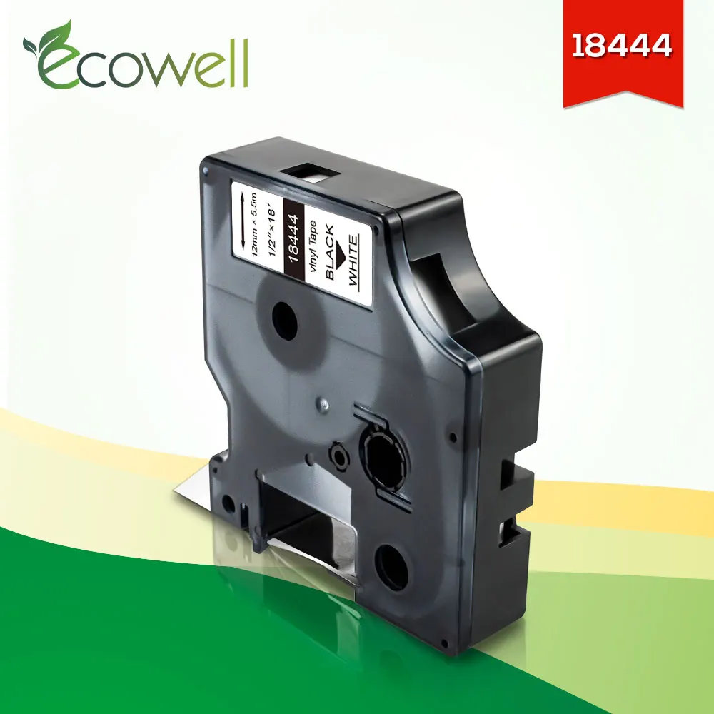 Лента для принтера Ecowell 12 мм 18444 совместимая с DYMO Rhino IND виниловая лента этикеток