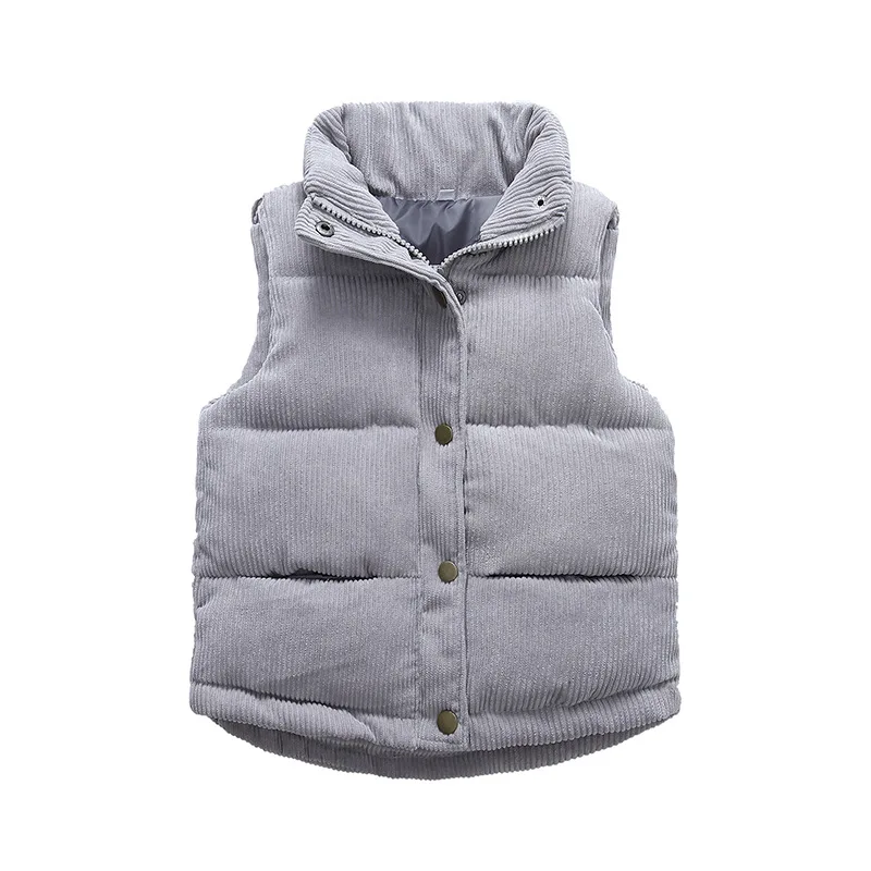 Autumn Corduroy Vests Girls Cotton Jackets Winter Kids Boys Baby Thick Warm Outerwear Children's Coat Casual Waistcoat Clothing kids winter outerwear