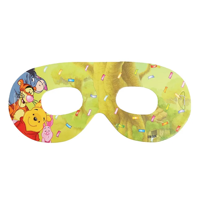 Disney Pooh Children's Birthday Party Supplies Party Tableware Set Paper Towel Tablecloth Paper Plate Knife Fork Spoon Set 6 pcs