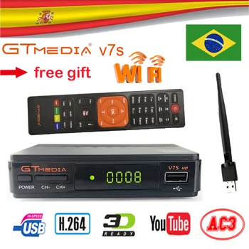 

GTMedia V7S HD Satellite Receiver DVB-S2 1080P nederlands Freesat V7 Receptor support Spain Portugal cccam cline TV Box FREESAT