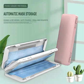 

Mini Storage Case Mask Organizer Storage Box Face Masks Wet Wipes Gloves Container Foldable Waterproof Storage Clip