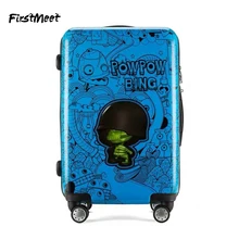 Artil x-pow багаж на колёсиках модная дорожная жесткая багажная сумка мультяшная Милая тележка чемодан крутая переноска на вализе