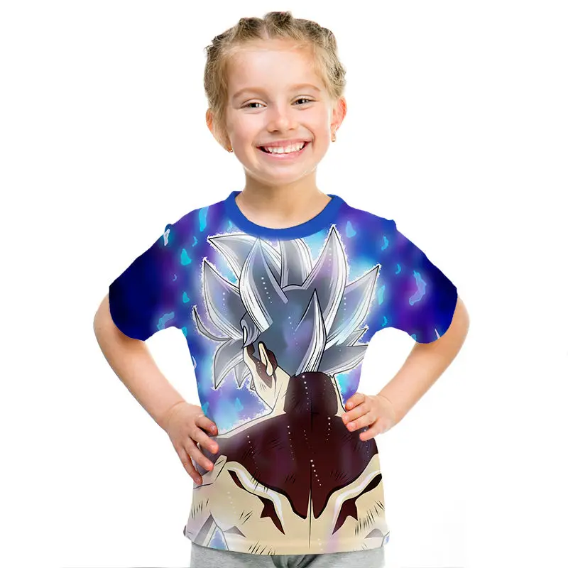 Футболка с Драконий жемчуг одежда для родителей и детей с 3d принтом Z Goku детская повседневная одежда в уличном стиле с принтом из мультфильмов для мальчиков и девочек, забавный летний топ