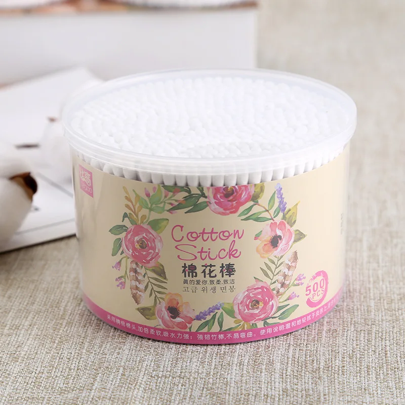 500PCS Disposable Bamboo Cotton Swab Sticks Makeup Buds Tip For Medical Nose Ears Cleaning Beauty Health 5