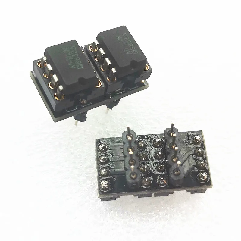 Single op amp to dual op amp socket Op adapter Gold-plated For AD797 NE5534 2 piece operational amplifier