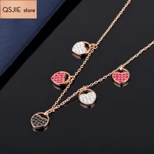 Высокое качество SWA классический выпускной в форме сердца SWA оригинальная подвеска браслет