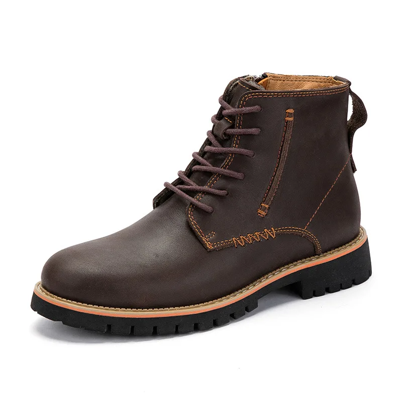 

Europe And America Autumn & Winter Men Outdoor Genuine Leather Workwear Ankle Boots Casual Leather Shoes Full-grain Leather Mart