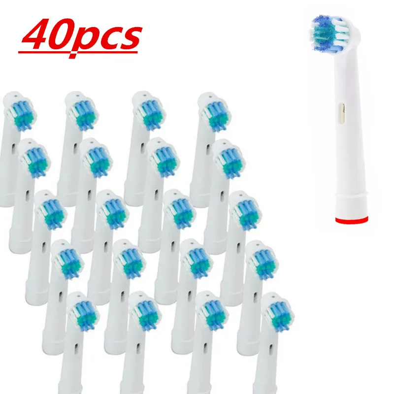 Быстрая 40 шт./компл. сменные насадки для зубной щетки для гигиены полости рта B электрические зубные щётки Зубная щётка подходит заранее Мощность/3D/точность очистки