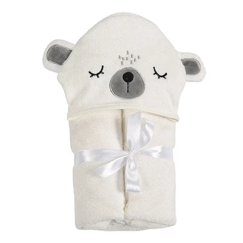 

Boys Girls Toddler Absorbent Windproof Hypoallergenic With Bear Ears Foldable Hooded Baby Towel Blanket Soft Cute Bamboo Fiber