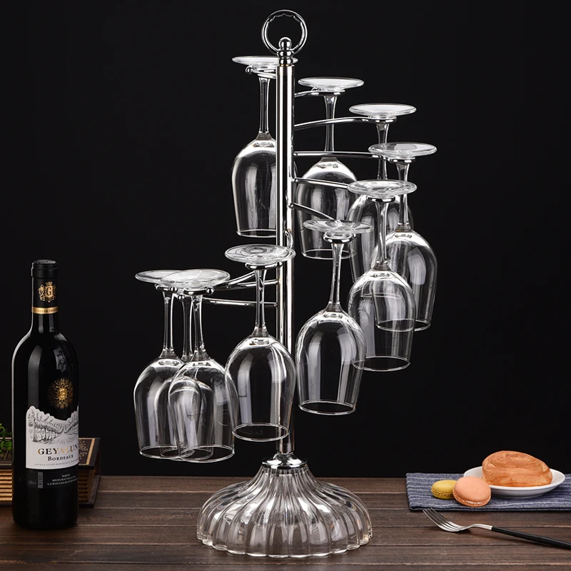 

Creative Wine Rack Wrought Iron Goblet Holder European Wine Glass Shelf Upside Down Hanging Cup Holder Wine Glass Holder Home