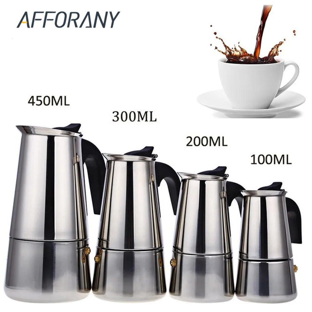 

Stainless Steel Coffee Pot Mocha Espresso Latte Percolator Stove Coffee Maker Pot Percolator Drink Tool Cafetiere Latte Stovetop