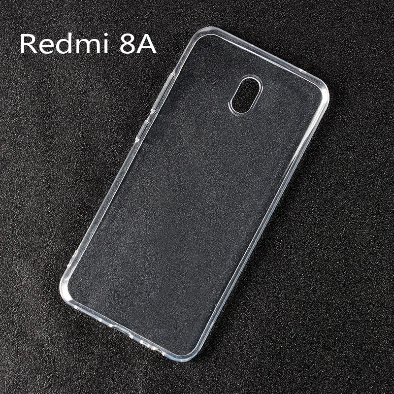 Ультратонкий Прозрачный чехол для Xiaomi Redmi 8A прозрачный мягкий Силиконовый ТПУ