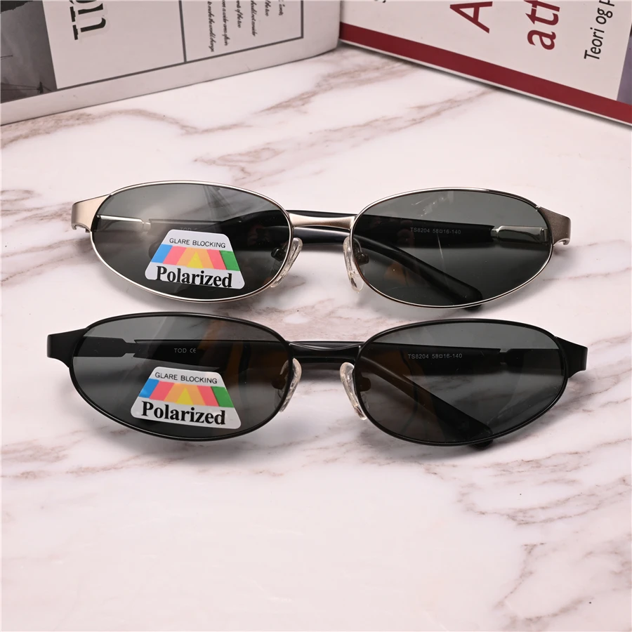 Rockjoy Oval Polarized Sunglasses Male Driving Fishing Glasses Men Narrow Lens Black Sun Steampunk Vintage Shades | Аксессуары для