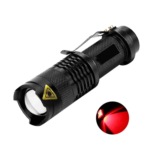 SK68 Red light УФ-вспышка светильник фонарь Мини Q5 портативный зум наружный светильник водонепроницаемый масштабируемый светодиодный фонарь 14500 AA лампа белый зеленый синий красный УФ - Испускаемый цвет: SK68 Red light