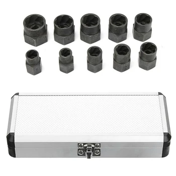 

Stud Nut extractor Locking 10pcs Black Aluminum alloy Bolt Set Wrench Tool