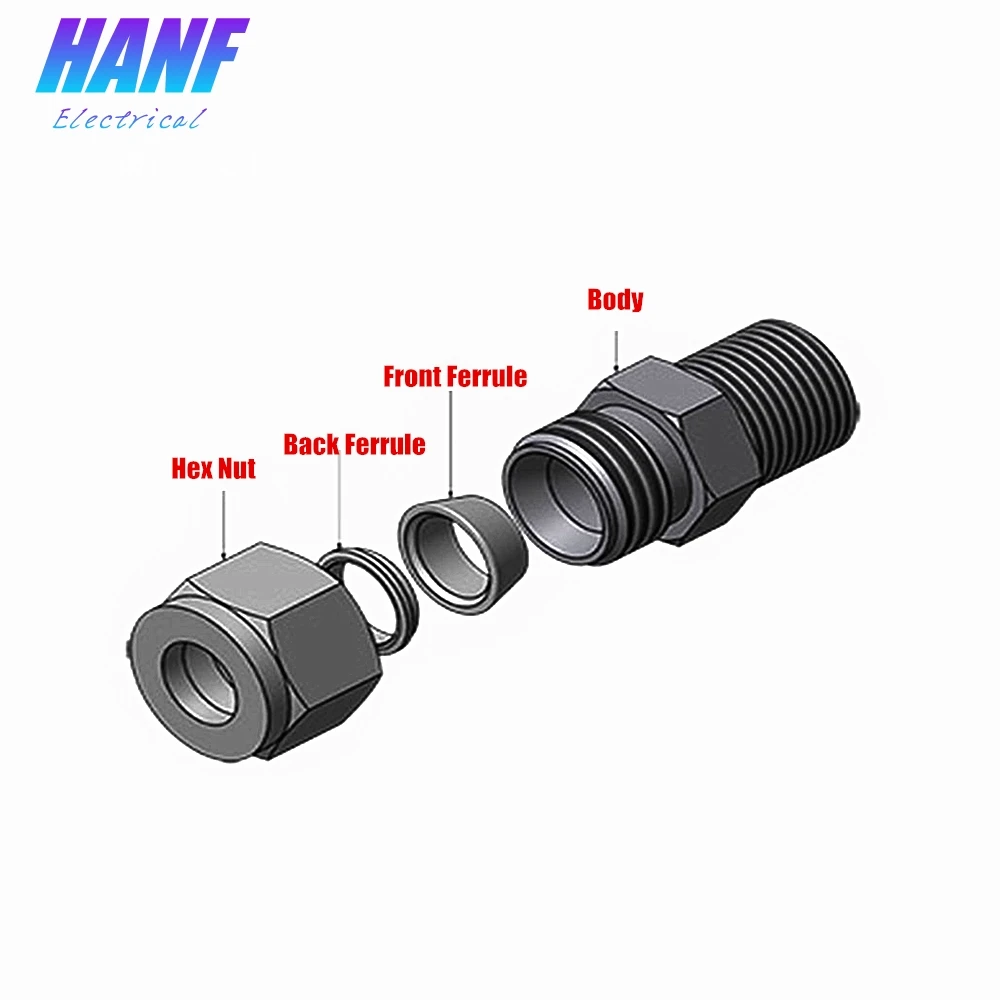 1 шт. нержавеющая сталь SS304 BSP 1/2 &quot наружная резьба 8 мм O.D Двойные наконечники